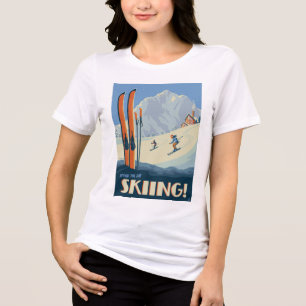 Spend the Day Skiing Vintage Tri-Blend Shirt