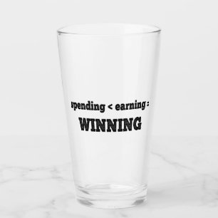 Spending Less Than Earning Is Winning Glass