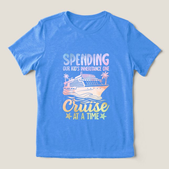 Spending our Kids Inheritance  Tri-Blend Shirt (Design Front)