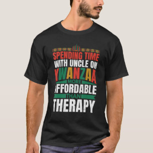 Spending Time With Uncle On Kwanzaa African Grap T-Shirt