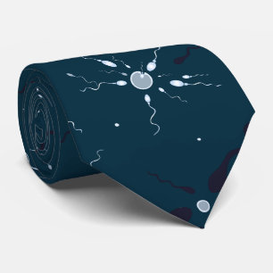 Sperm and Eggs Fertility Doctor Dark Blue Tie