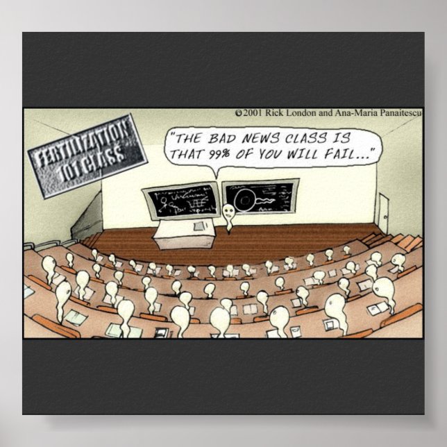 Sperm Class 101 Funny Poster (Front)