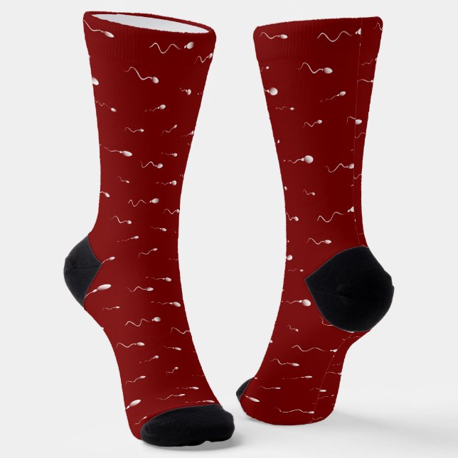 Sperm Pattern Fertility Themed Socks (Angled)