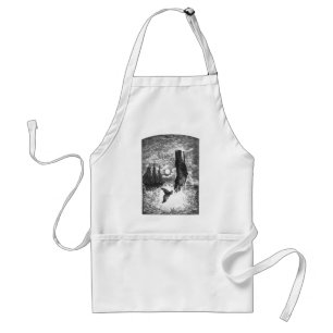 Sperm Whale Breaching, Vintage Marine Life Animals Standard Apron
