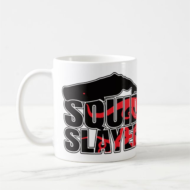 Sperm Whale Giant Squid – Cetacean Lover Coffee Mug (Left)