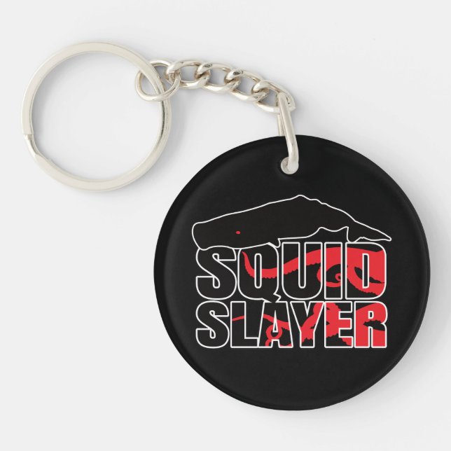 Sperm Whale Giant Squid – Cetacean Lover Key Ring (Front)