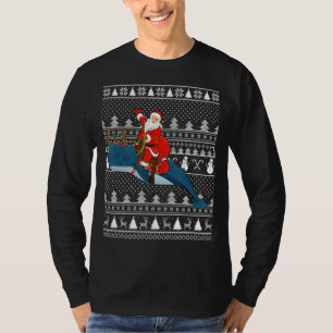 Sperm Whale Lover Santa Riding Sperm Whale Ugly Ch T-Shirt