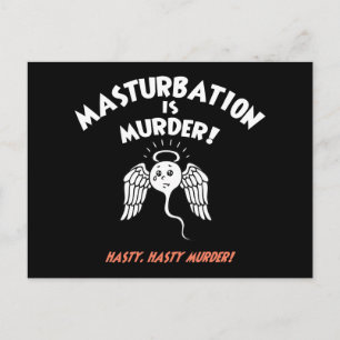 Spermicide! Red Handed! Postcard