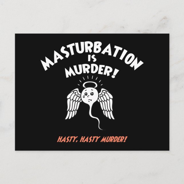 Spermicide! Red Handed! Postcard (Front)