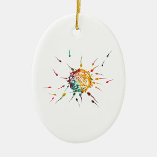 Sperms and Egg Ceramic Tree Decoration