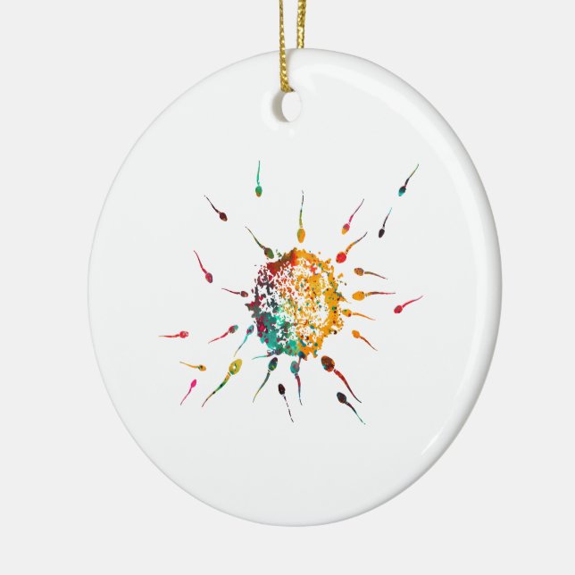 Sperms and Egg Ceramic Tree Decoration (Left)