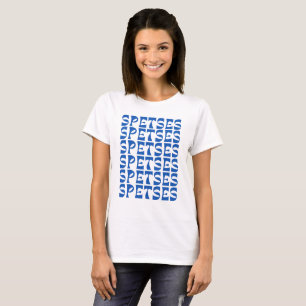 SPETSES Blue Text Pattern T-Shirt