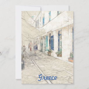 Spetses Greece Holiday Card – Traditional Greek 