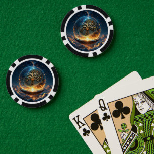 Sphere of Life – The Golden World Tree.  Poker Chips