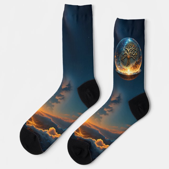 Sphere of Life – The Golden World Tree.  Socks (Left)