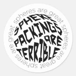 Sphere Packings Classic Round Sticker