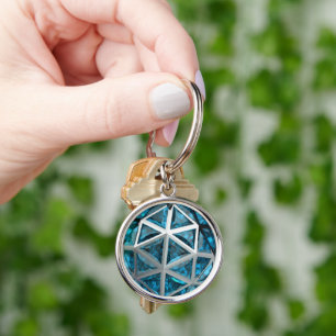 Sphere Topaz Gemstone Keychain
