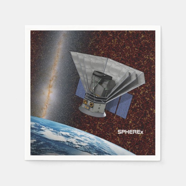 SPHEREx Galaxy Hunter Spacecraft Napkin (Front)