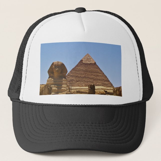 Sphinx And Pyramid Trucker Hat (Front)