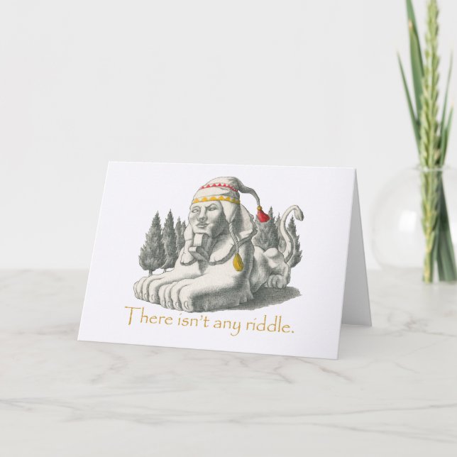 Sphinx birthday card (Front)