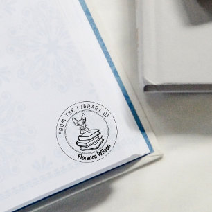 Sphinx Cat, Book From the Library Of Rubber Stamp