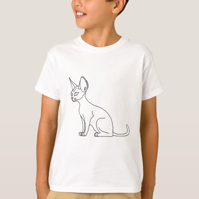 sphinx cat tee shirt children  (Front)