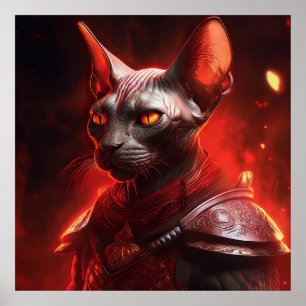 Sphinx Cat Warrior From Another Galaxy Poster
