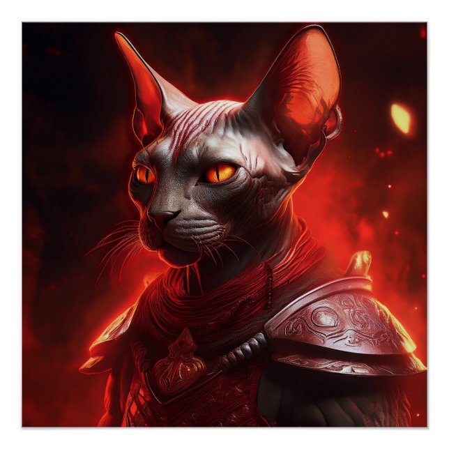 Sphinx Cat Warrior From Another Galaxy Poster (Front)