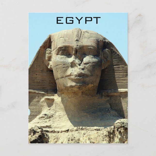 sphinx face egypt postcard (Front)