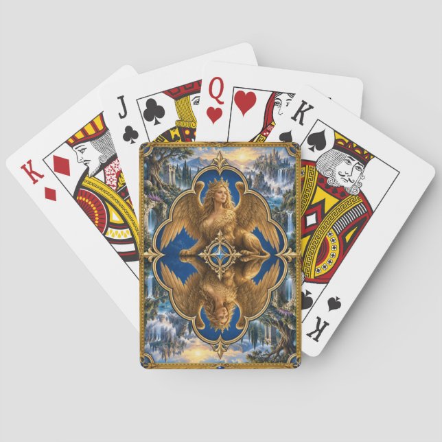 Sphinx, Gothic Fantasy Monster Playing Cards (Back)