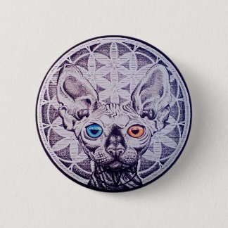 Sphinx Mandala 6 Cm Round Badge