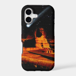 Sphinx & Moon over Egyptian Giza Pyramids Art Gift