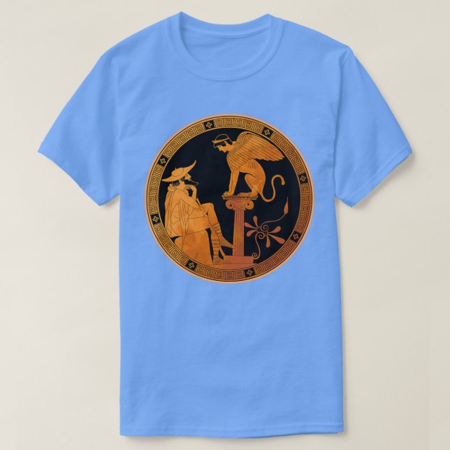 Sphinx of Thebes Ancient Greece T-Shirt (Design Front)