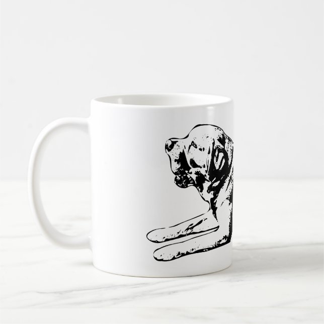 Sphinx Pause – Golden Gaze Coffee Mug (Left)