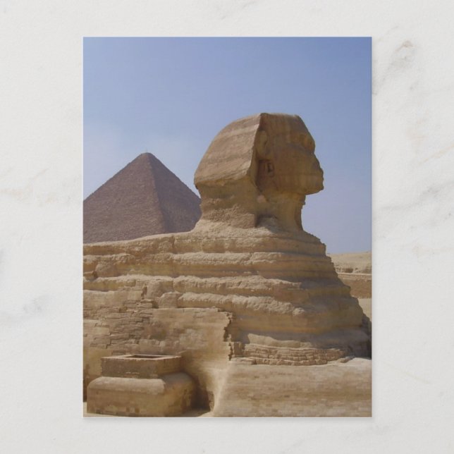 sphinx pyramid vertical postcard (Front)