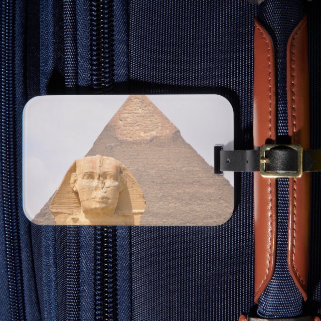 Sphinx Pyramids Antient Egypt Khufu Pharoah  Luggage Tag (Front Insitu 4)