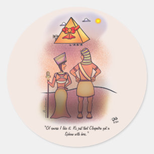 Sphinx Throw Pillow Classic Round Sticker