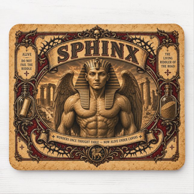 Sphinx, Vintage Circus Monster Mouse Pad (Front)