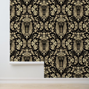 Sphinx's Gilded Veil Wallpaper