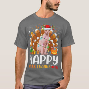 Sphyn Cat Lover Halloween Christmas Happy Hallotha T-Shirt