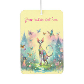 Sphynx and Butterflies Car Air Freshener