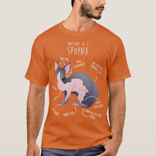 Sphynx Cat Anatomy 2 T-Shirt