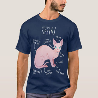 Sphynx Cat Anatomy T-Shirt