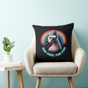 Sphynx Cat Art Throw Pillow