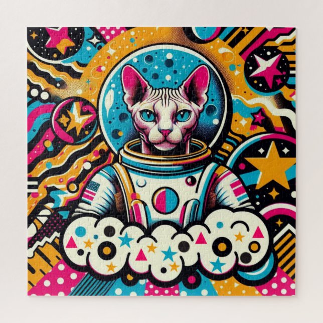 SPHYNX CAT-ASTRONAUT JIGSAW PUZZLE (Vertical)