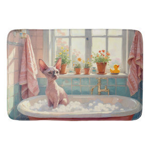 Sphynx Cat Bath Decor Mat