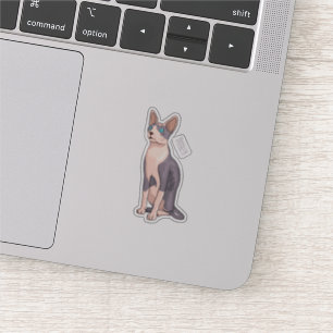 Sphynx cat cartoon illustration