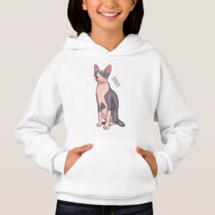 Sphynx cat cartoon illustration