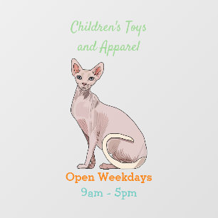 Sphynx cat cartoon illustration