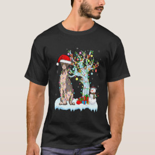 Sphynx Cat Christmas Light Santas Hat Snowman Matc T-Shirt